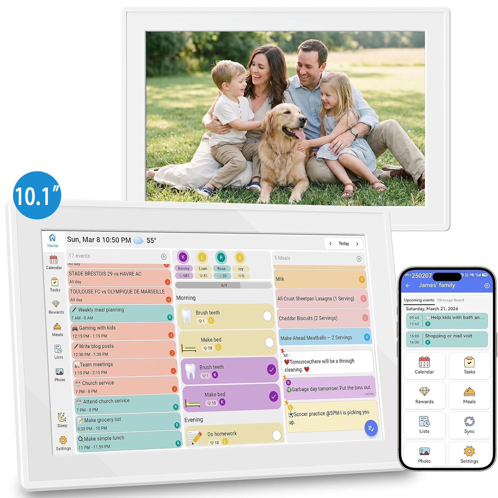 Digital Photo Frame Wifi - 10.1 İnç WiFi Dijital Aile Takvimi