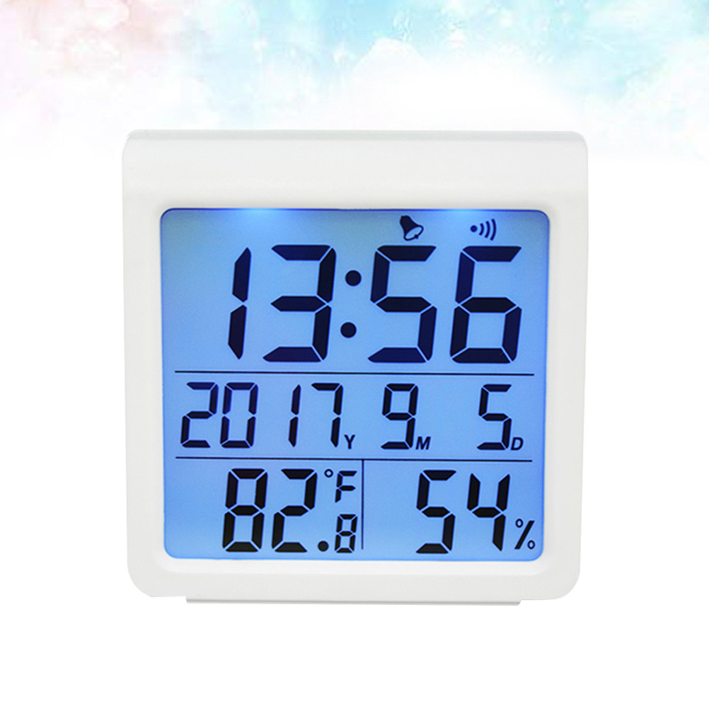 Digital Alarm Clock - Dijital Ev Tipi Beyaz Işıklı Termometre