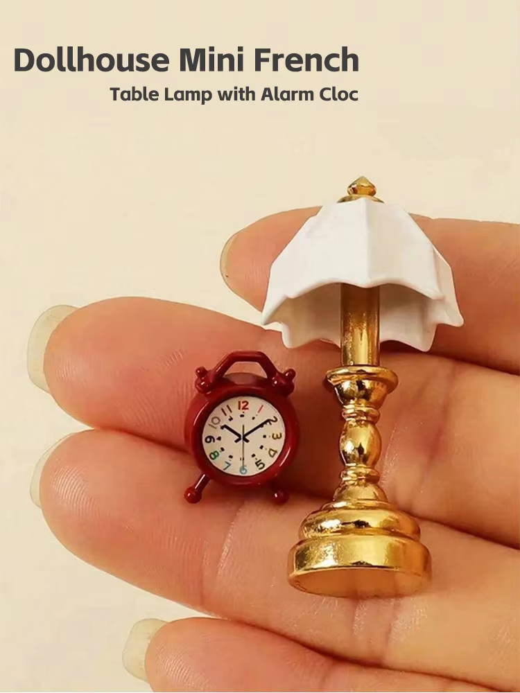 Digital Alarm Clock - Bebek Evi Mini Fransız Masa Lambası,