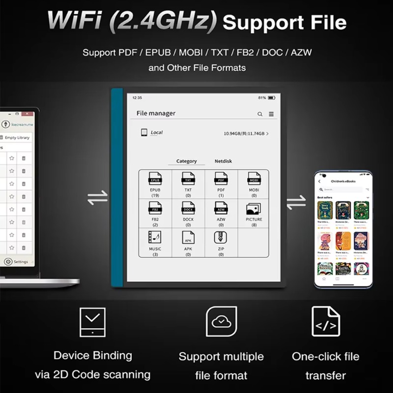 E-Ink Tablet Reader - 10.3 İnç E-Mürekkep Tablet Yazıcı ESP32