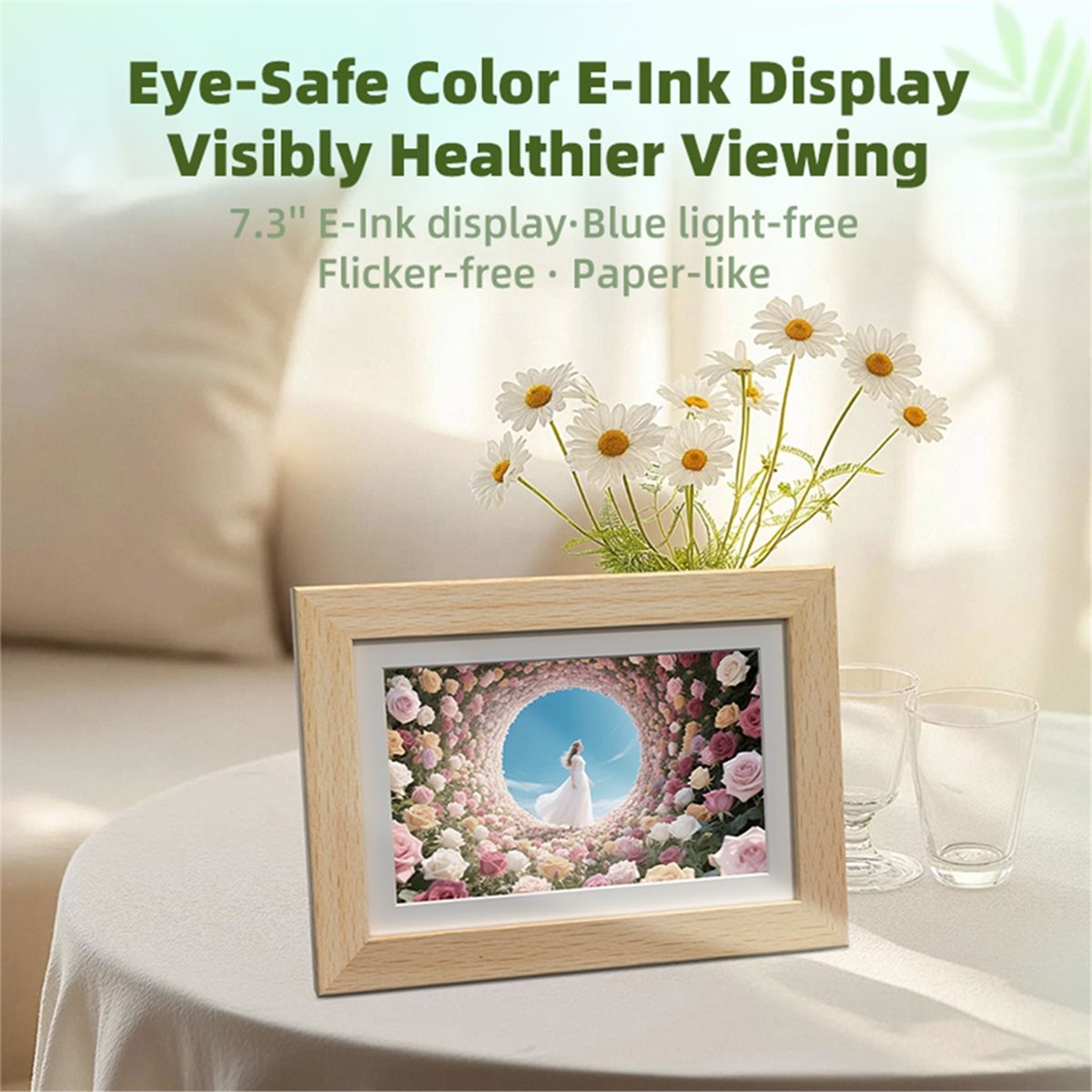 A73T 7.3'' Renkli E-Mürekkep E - Digital Photo Frame Wifi incelemesi ve fiyatı