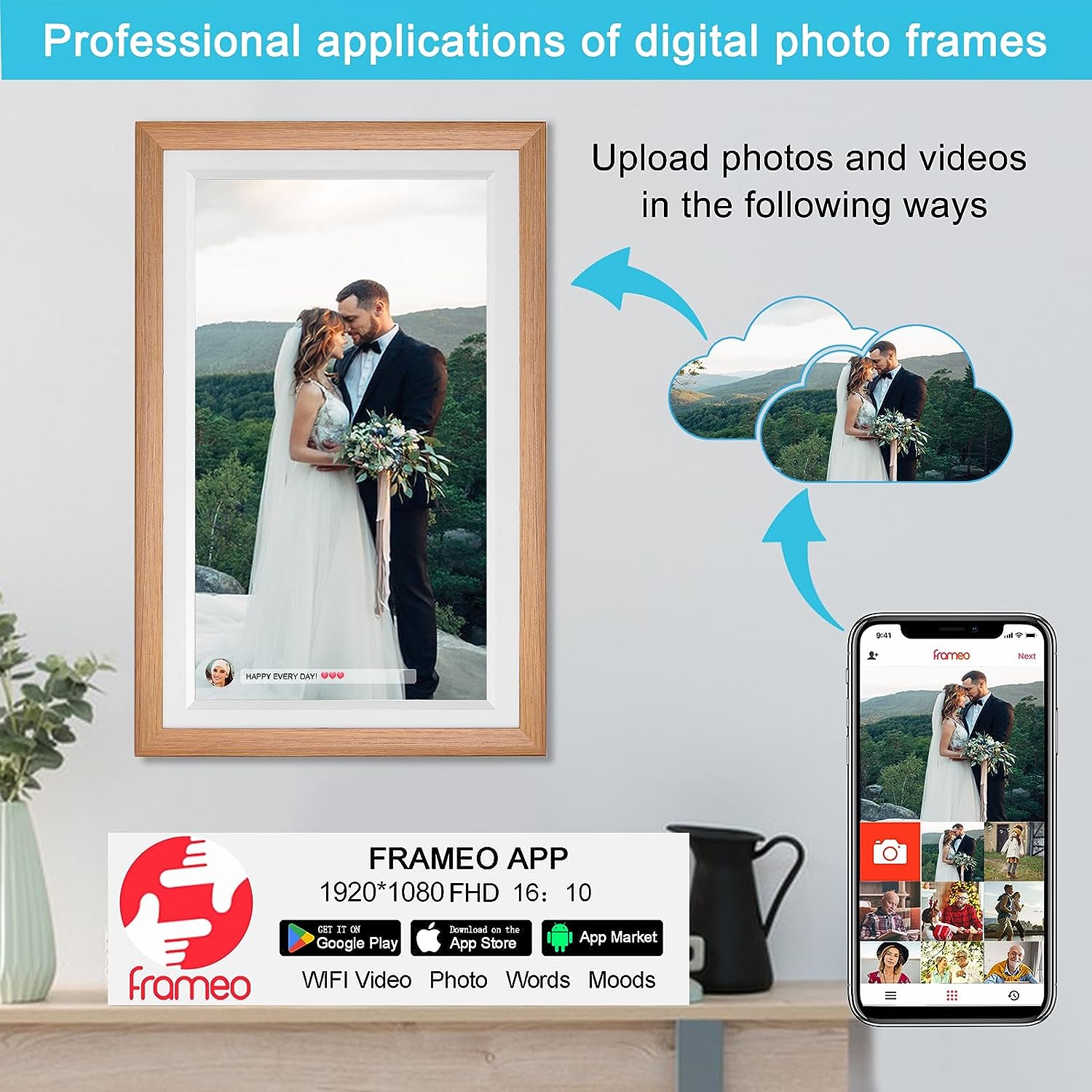 32GB Akıllı Büyük Dokunmatik E - Digital Photo Frame Wifi incelemesi ve fiyatı
