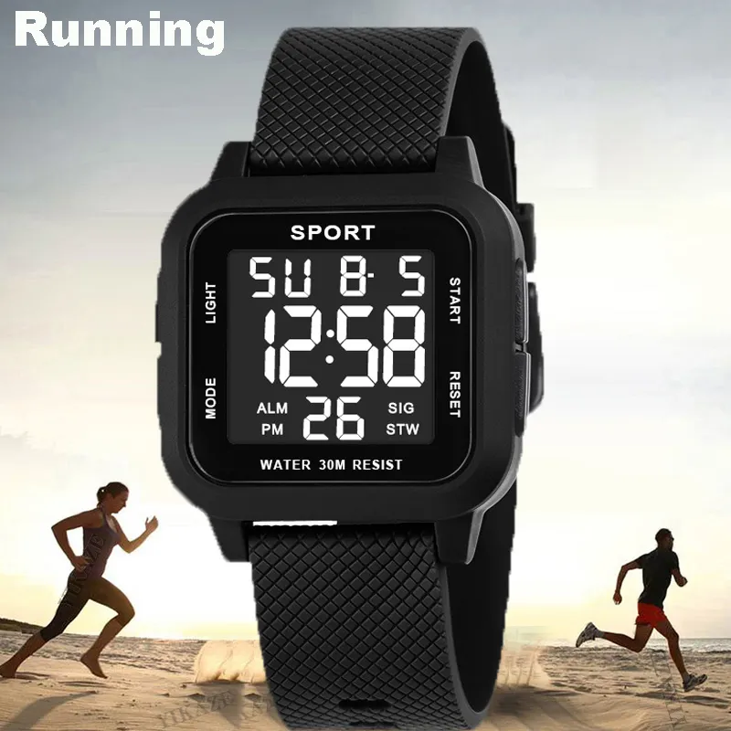 Siyah Spor Saat erkek Dijital  - Digital Alarm Clock incelemesi ve fiyatı