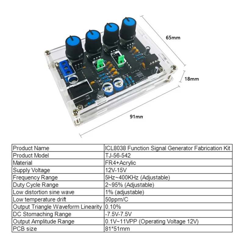 DIY ICL8038 çok fonksiyonlu dü - Electronics New Gadgets incelemesi ve fiyatı